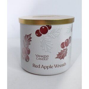 Yankee Candle Red Apple Wreath 3 Wick Candle 14.5 oz New